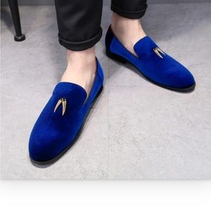 Enzo Romeo royal blue men‘s dress shoes size 12